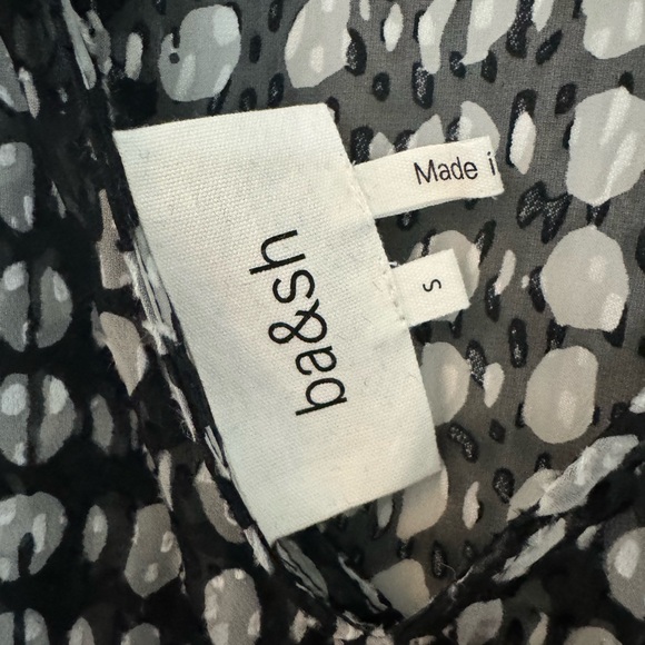 Ba&sh mini dress, black, white and grey textured material - Picture 7 of 7